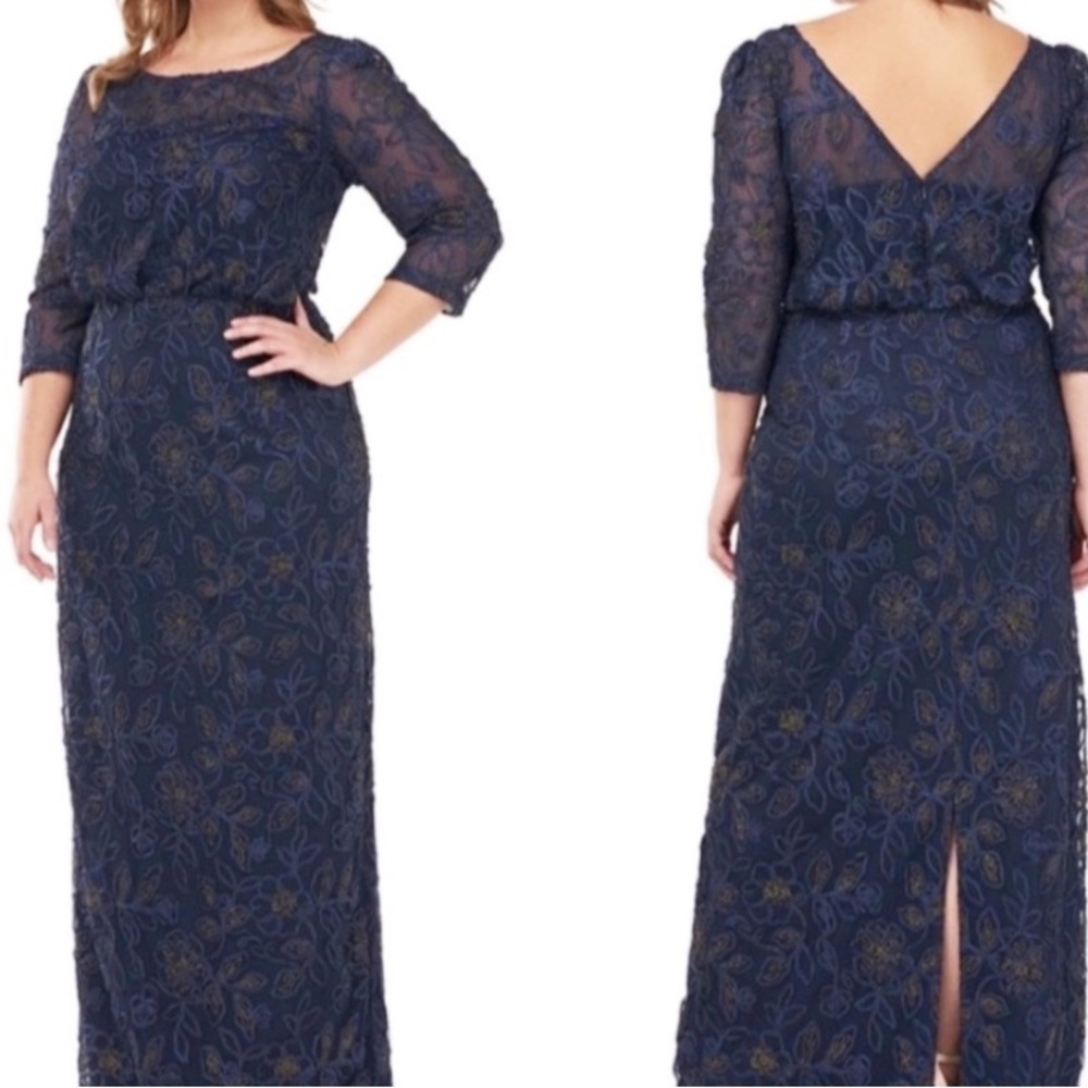JS Collection Dress beautiful pattern gown and style.. plus size